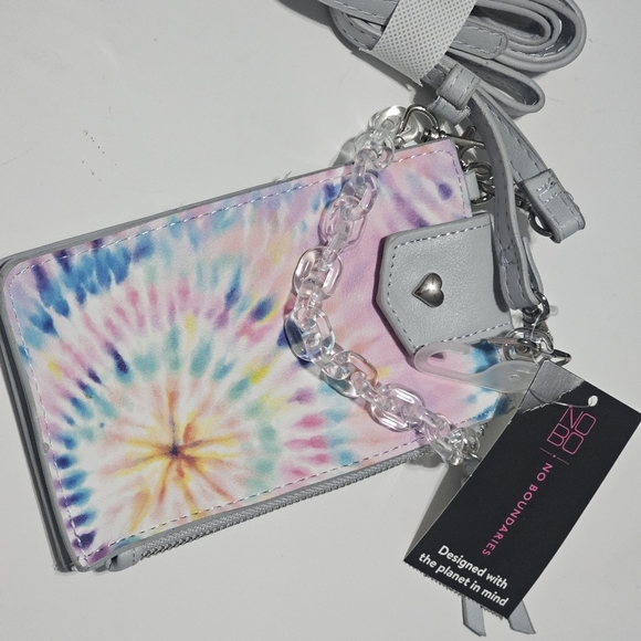 No Boundries Women's Phone Crossbody Bag Multi Tie-Dye Long Strap NWT - Picture 10 of 10